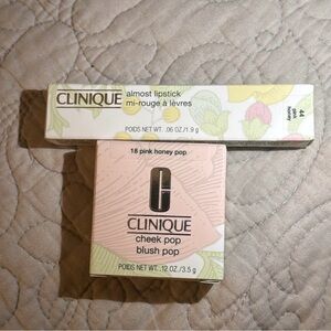 Clinique Almost Lipstick and Cheek Pop blush Set - Pink Honey